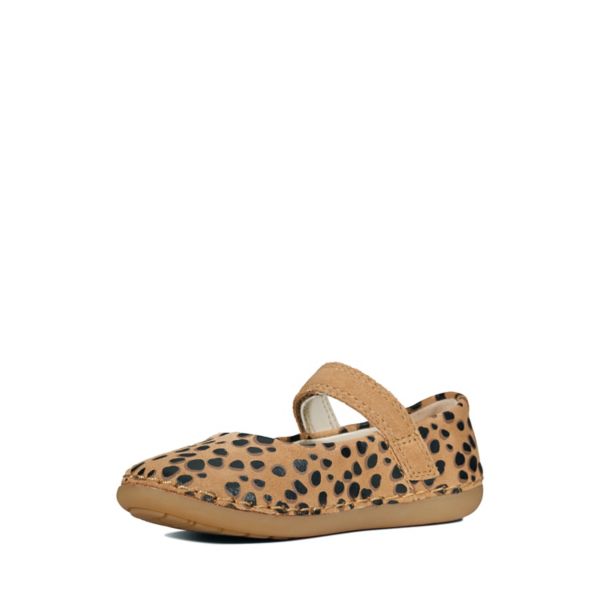 Clarks Girls Skylark Tap Toddler Casual Shoes Animal Print | CA-2390875